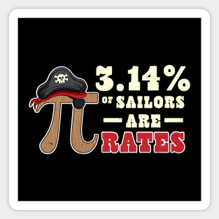 Pi Day Pirate 3.14% of Sailors are Pi Rates Math Geek Magnet